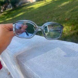 Street tinted lens fashion glasses baby blue